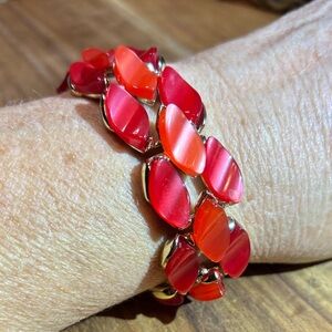 Star thermoset red & orange bracelet